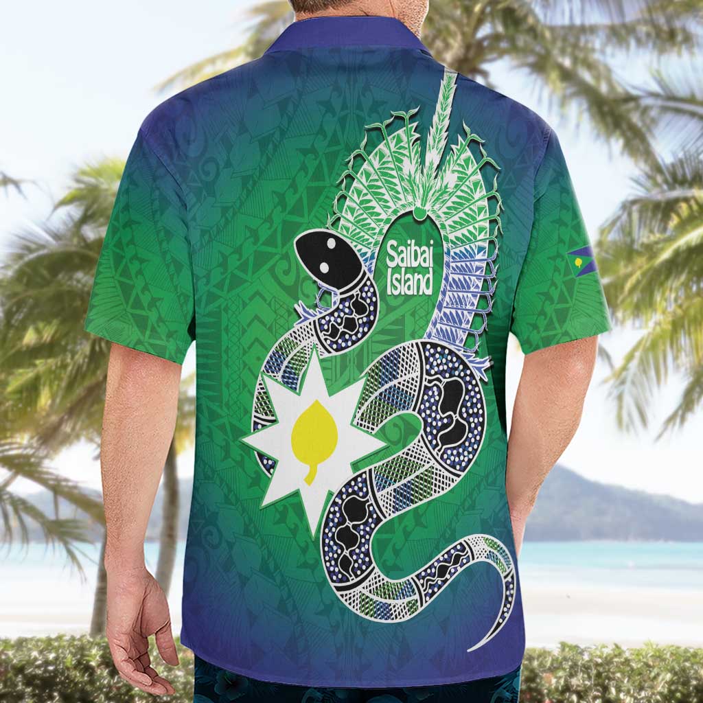 Australia Saibai Island Hawaiian Shirt Papuan Black Snake With Dhari