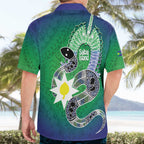 Australia Saibai Island Hawaiian Shirt Papuan Black Snake With Dhari