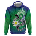Australia Saibai Island Hoodie Papuan Black Snake With Dhari