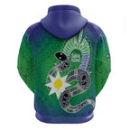 Australia Saibai Island Hoodie Papuan Black Snake With Dhari