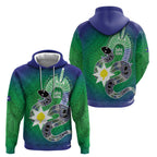 Australia Saibai Island Hoodie Papuan Black Snake With Dhari