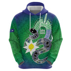 Australia Saibai Island Hoodie Papuan Black Snake With Dhari