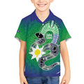 Australia Saibai Island Kid Hawaiian Shirt Papuan Black Snake With Dhari