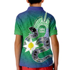 Australia Saibai Island Kid Polo Shirt Papuan Black Snake With Dhari