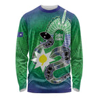 Australia Saibai Island Long Sleeve Shirt Papuan Black Snake With Dhari