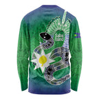 Australia Saibai Island Long Sleeve Shirt Papuan Black Snake With Dhari