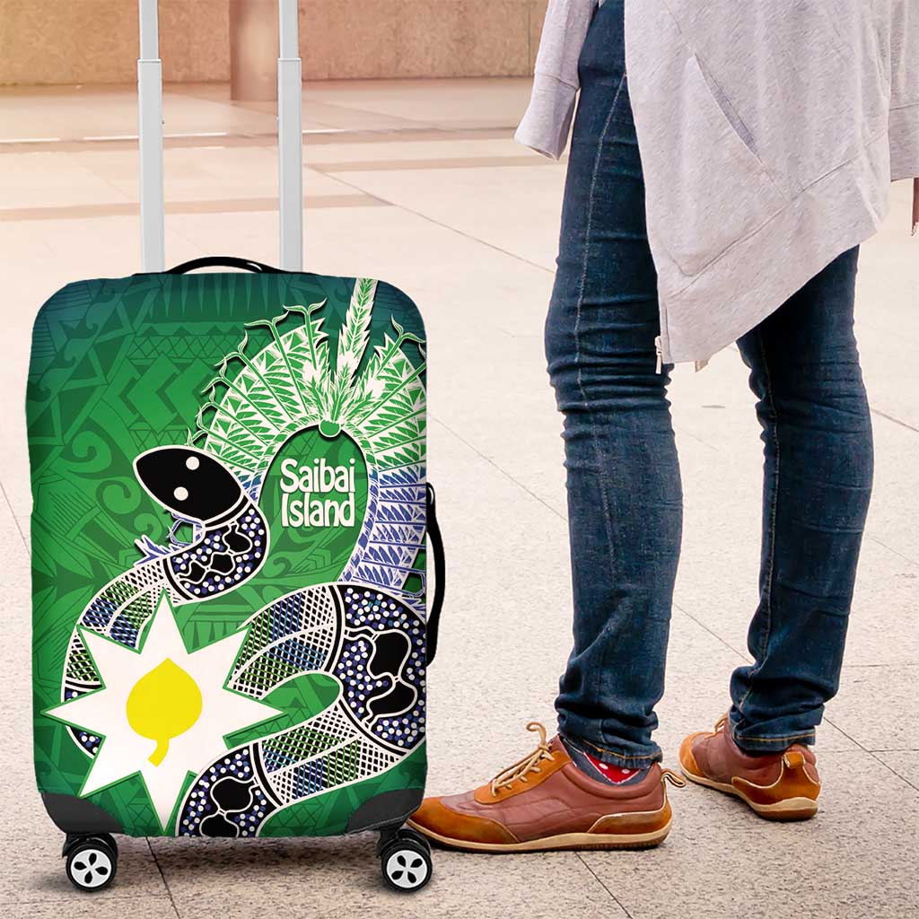 Australia Saibai Island Luggage Cover Papuan Black Snake With Dhari