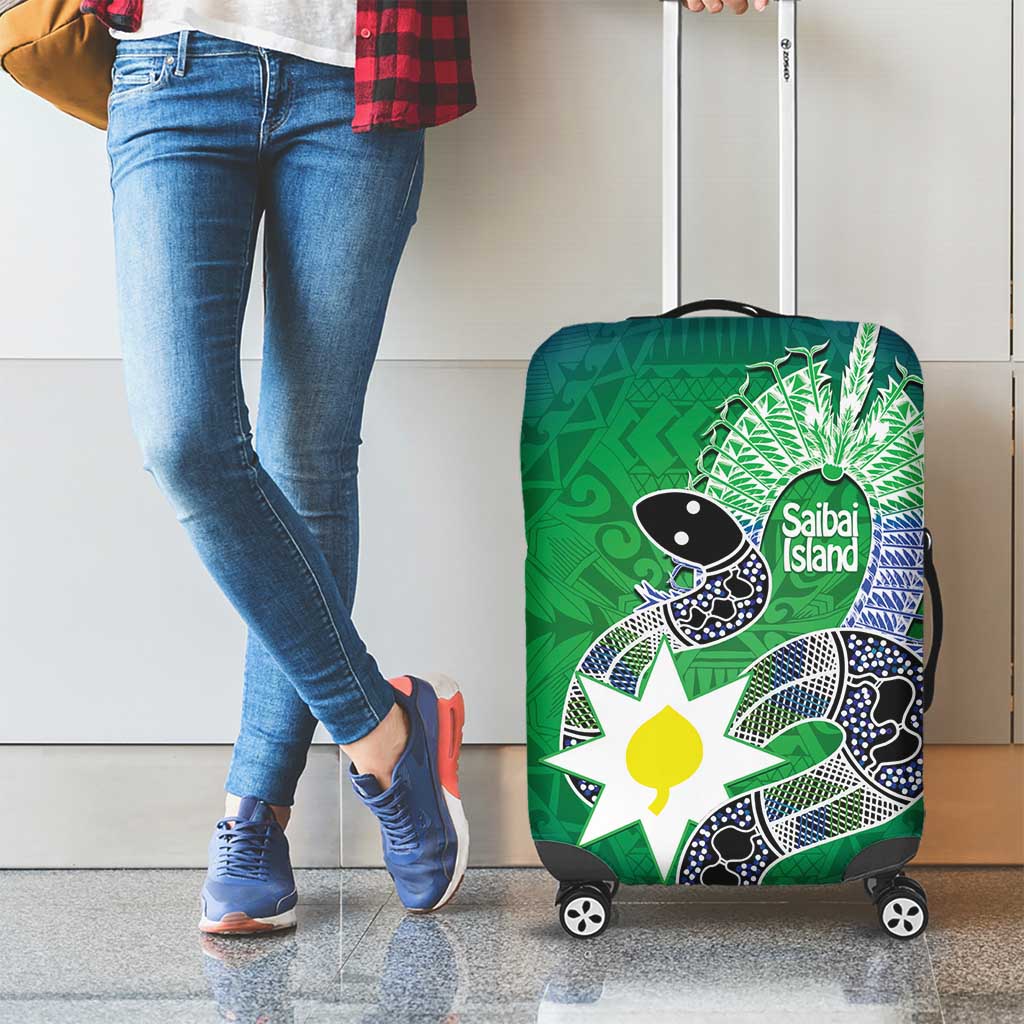 Australia Saibai Island Luggage Cover Papuan Black Snake With Dhari