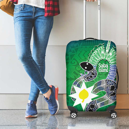 Australia Saibai Island Luggage Cover Papuan Black Snake With Dhari