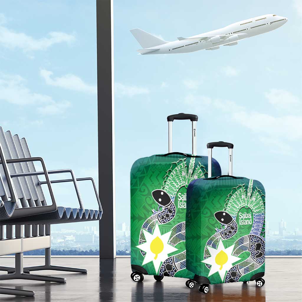 Australia Saibai Island Luggage Cover Papuan Black Snake With Dhari