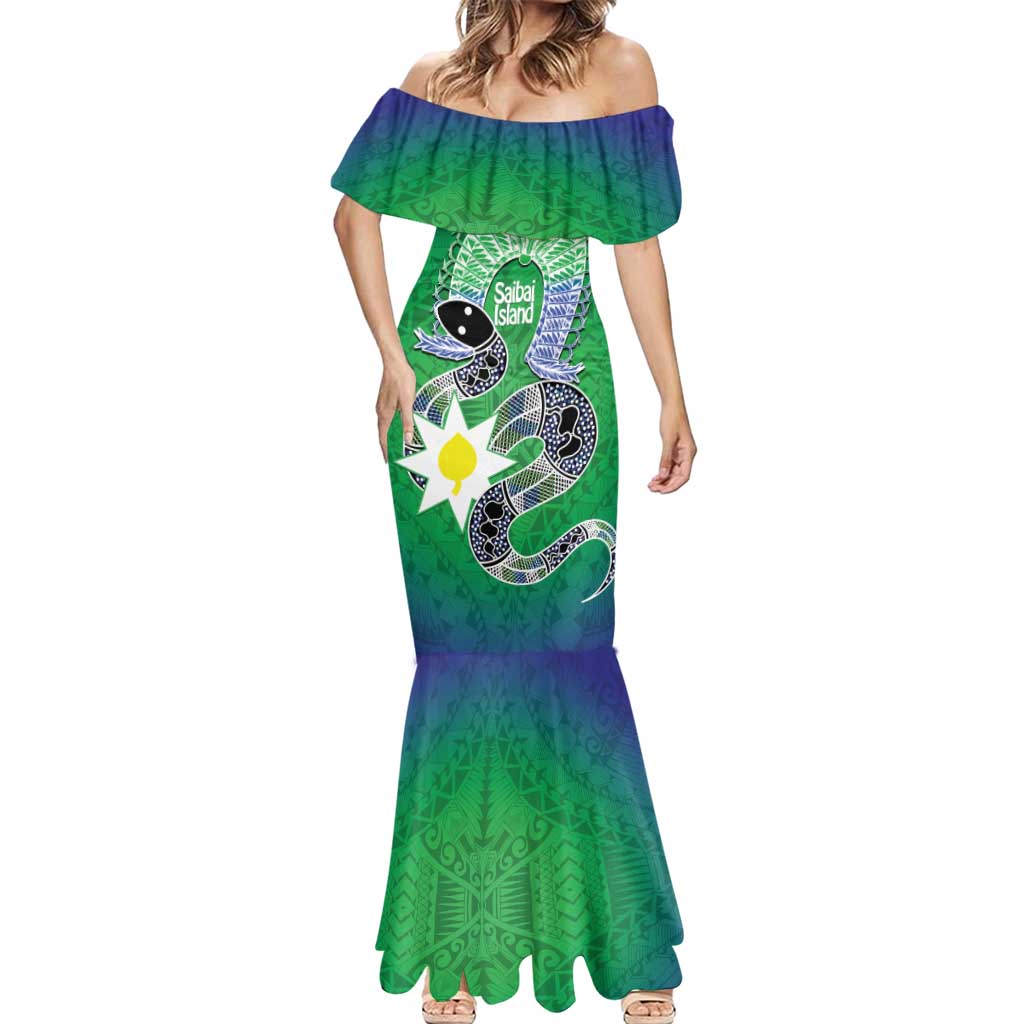 Australia Saibai Island Mermaid Dress Papuan Black Snake With Dhari