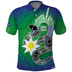 Australia Saibai Island Polo Shirt Papuan Black Snake With Dhari