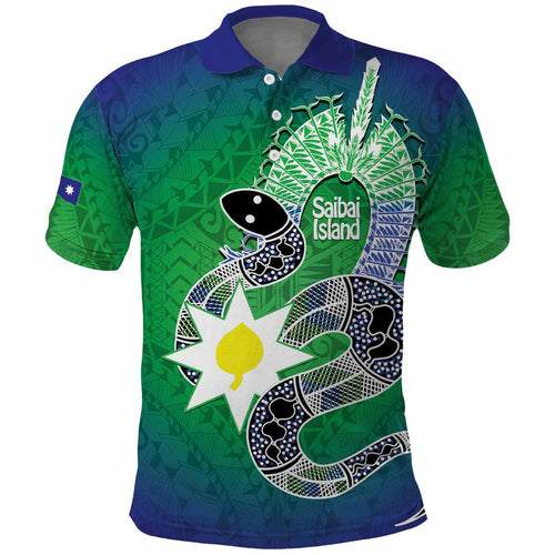 Australia Saibai Island Polo Shirt Papuan Black Snake With Dhari