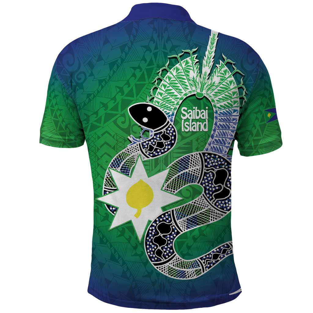 Australia Saibai Island Polo Shirt Papuan Black Snake With Dhari