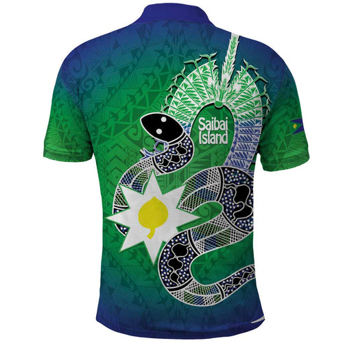 Australia Saibai Island Polo Shirt Papuan Black Snake With Dhari