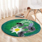 Australia Saibai Island Round Carpet Papuan Black Snake With Dhari