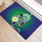 Australia Saibai Island Rubber Doormat Papuan Black Snake With Dhari