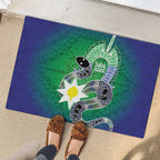 Australia Saibai Island Rubber Doormat Papuan Black Snake With Dhari