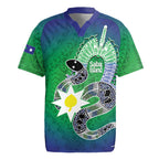 Australia Saibai Island Rugby Jersey Papuan Black Snake With Dhari