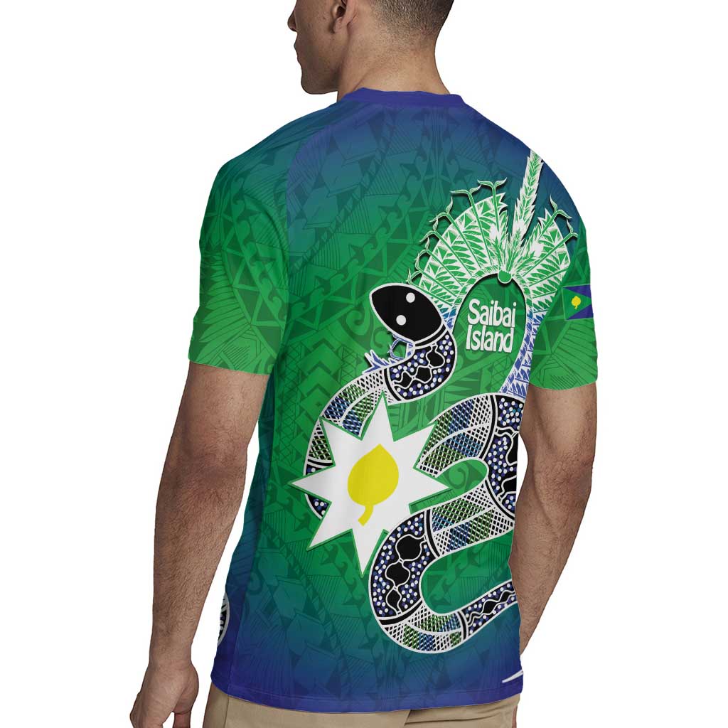 Australia Saibai Island Rugby Jersey Papuan Black Snake With Dhari