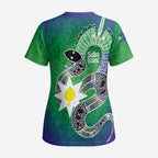 Australia Saibai Island Scrub Top Papuan Black Snake With Dhari - Aussie Hoodie