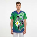 Australia Saibai Island Scrub Top Papuan Black Snake With Dhari - Aussie Hoodie