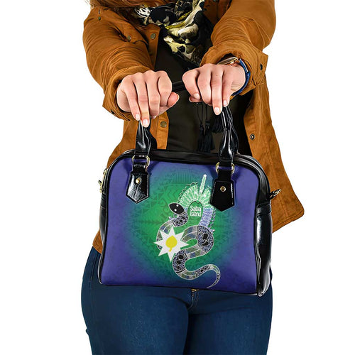 Australia Saibai Island Shoulder Handbag Papuan Black Snake With Dhari