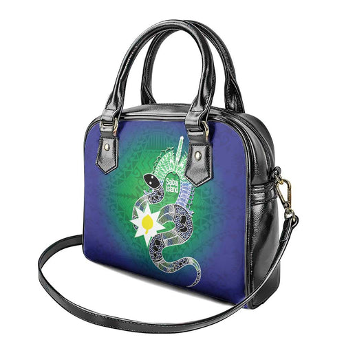 Australia Saibai Island Shoulder Handbag Papuan Black Snake With Dhari