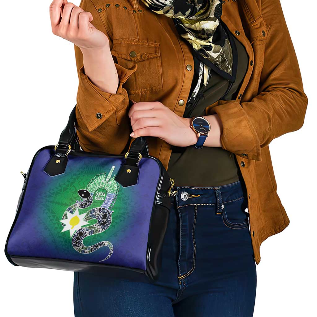 Australia Saibai Island Shoulder Handbag Papuan Black Snake With Dhari