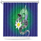 Australia Saibai Island Shower Curtain Papuan Black Snake With Dhari