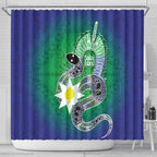 Australia Saibai Island Shower Curtain Papuan Black Snake With Dhari