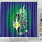 Australia Saibai Island Shower Curtain Papuan Black Snake With Dhari