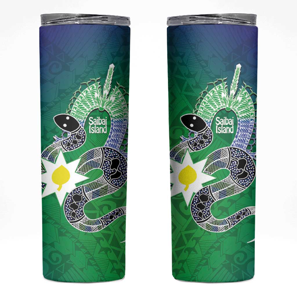Australia Saibai Island Skinny Tumbler Papuan Black Snake With Dhari