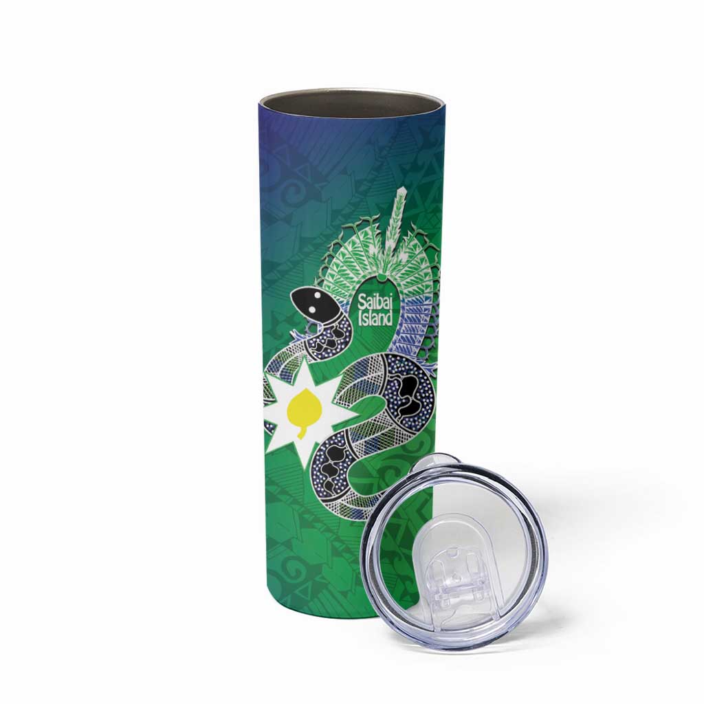 Australia Saibai Island Skinny Tumbler Papuan Black Snake With Dhari