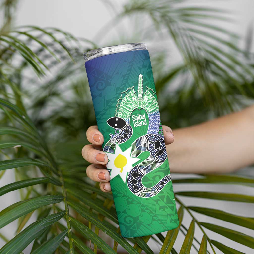 Australia Saibai Island Skinny Tumbler Papuan Black Snake With Dhari