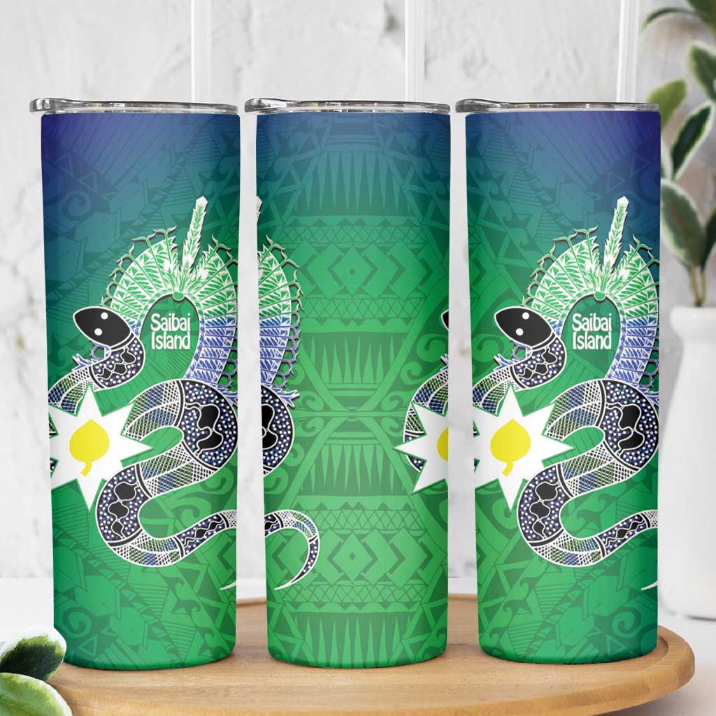 Australia Saibai Island Skinny Tumbler Papuan Black Snake With Dhari