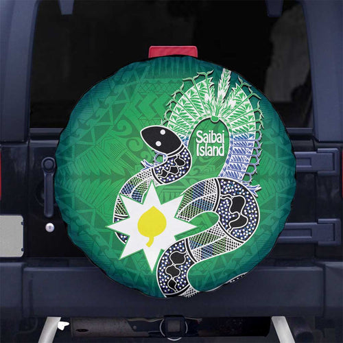 Australia Saibai Island Spare Tire Cover Papuan Black Snake With Dhari
