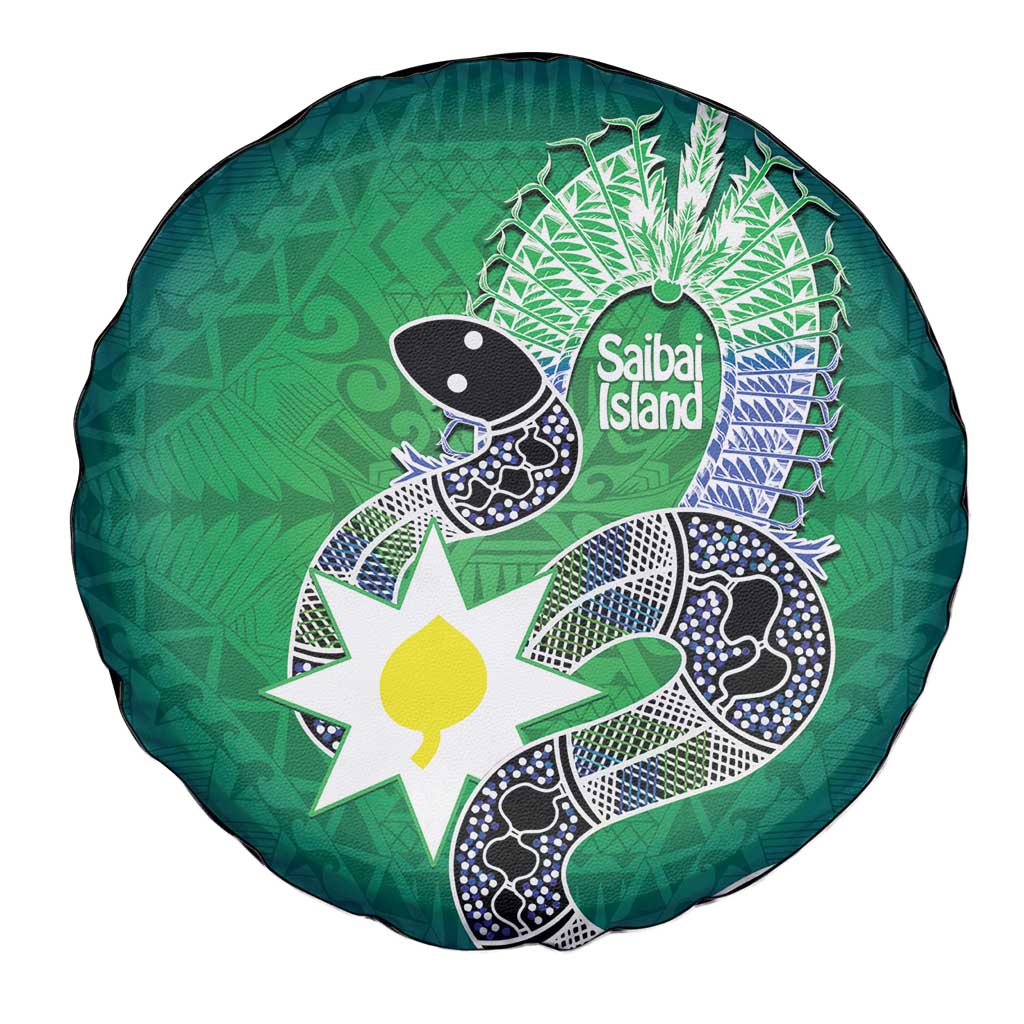 Australia Saibai Island Spare Tire Cover Papuan Black Snake With Dhari