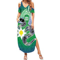 Australia Saibai Island Summer Maxi Dress Papuan Black Snake With Dhari