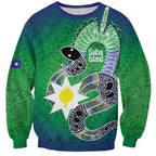 Australia Saibai Island Sweatshirt Papuan Black Snake With Dhari