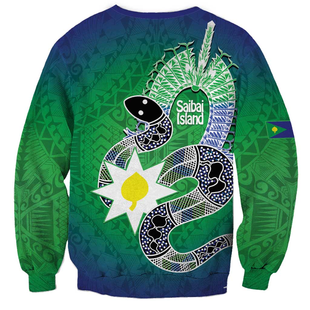 Australia Saibai Island Sweatshirt Papuan Black Snake With Dhari