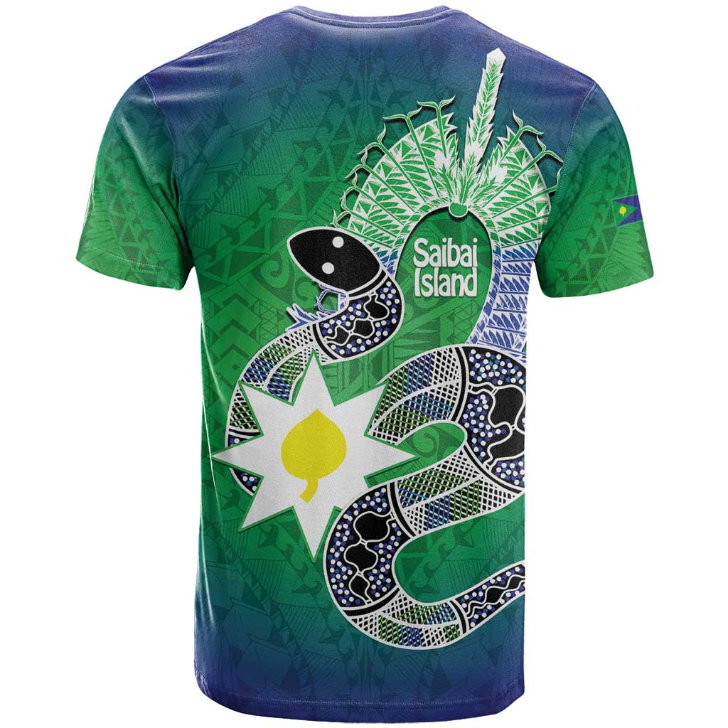 Australia Saibai Island T Shirt Papuan Black Snake With Dhari