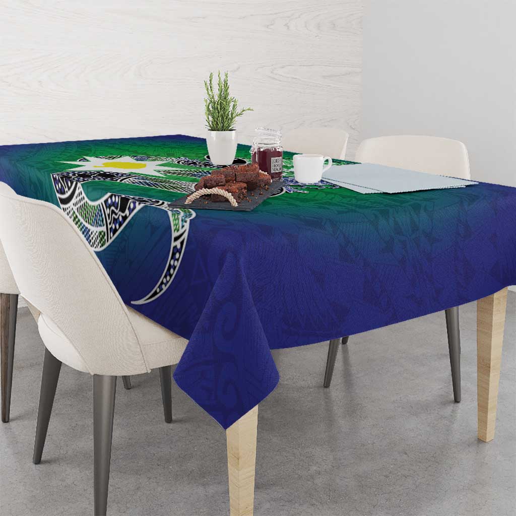 Australia Saibai Island Tablecloth Papuan Black Snake With Dhari