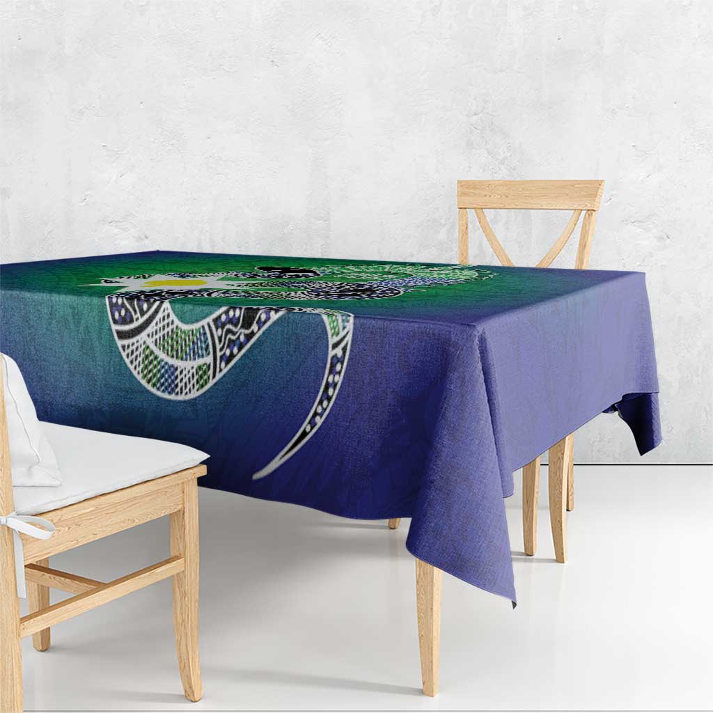 Australia Saibai Island Tablecloth Papuan Black Snake With Dhari