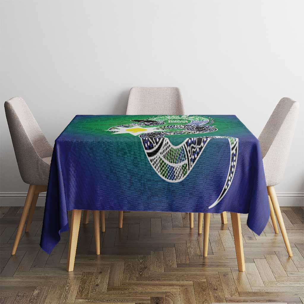Australia Saibai Island Tablecloth Papuan Black Snake With Dhari