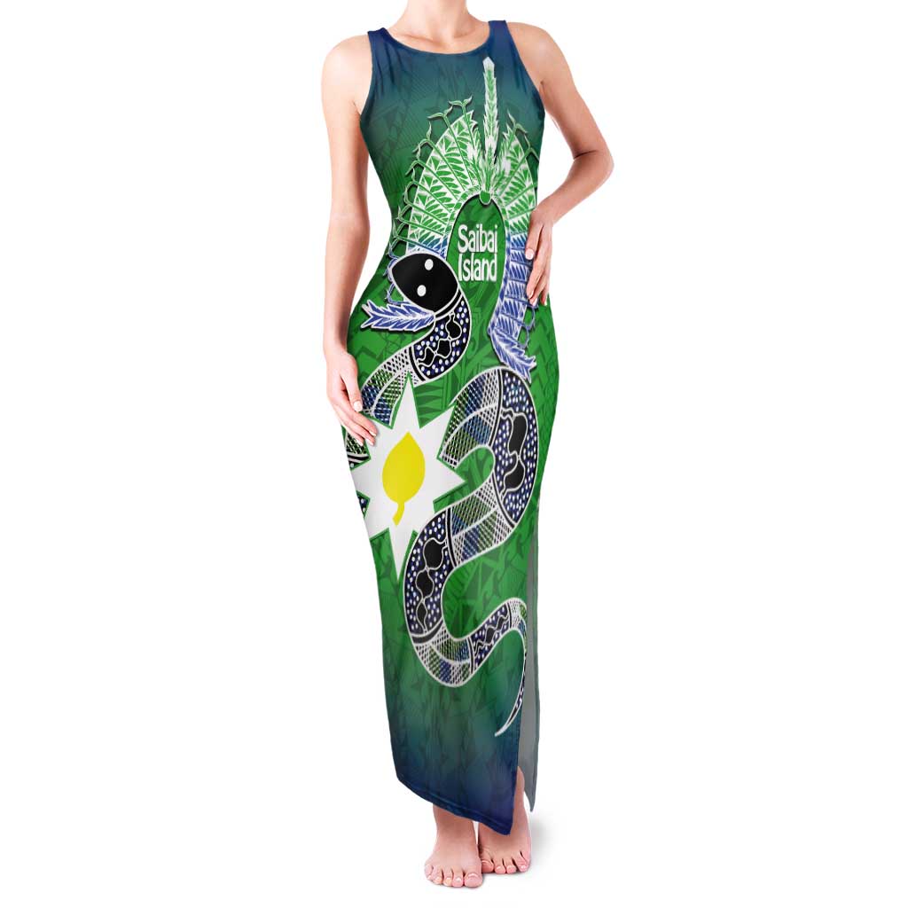 Australia Saibai Island Tank Maxi Dress Papuan Black Snake With Dhari