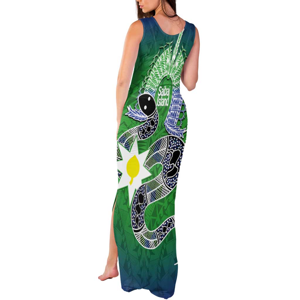 Australia Saibai Island Tank Maxi Dress Papuan Black Snake With Dhari
