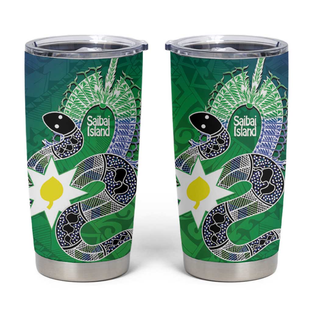 Australia Saibai Island Tumbler Cup Papuan Black Snake With Dhari