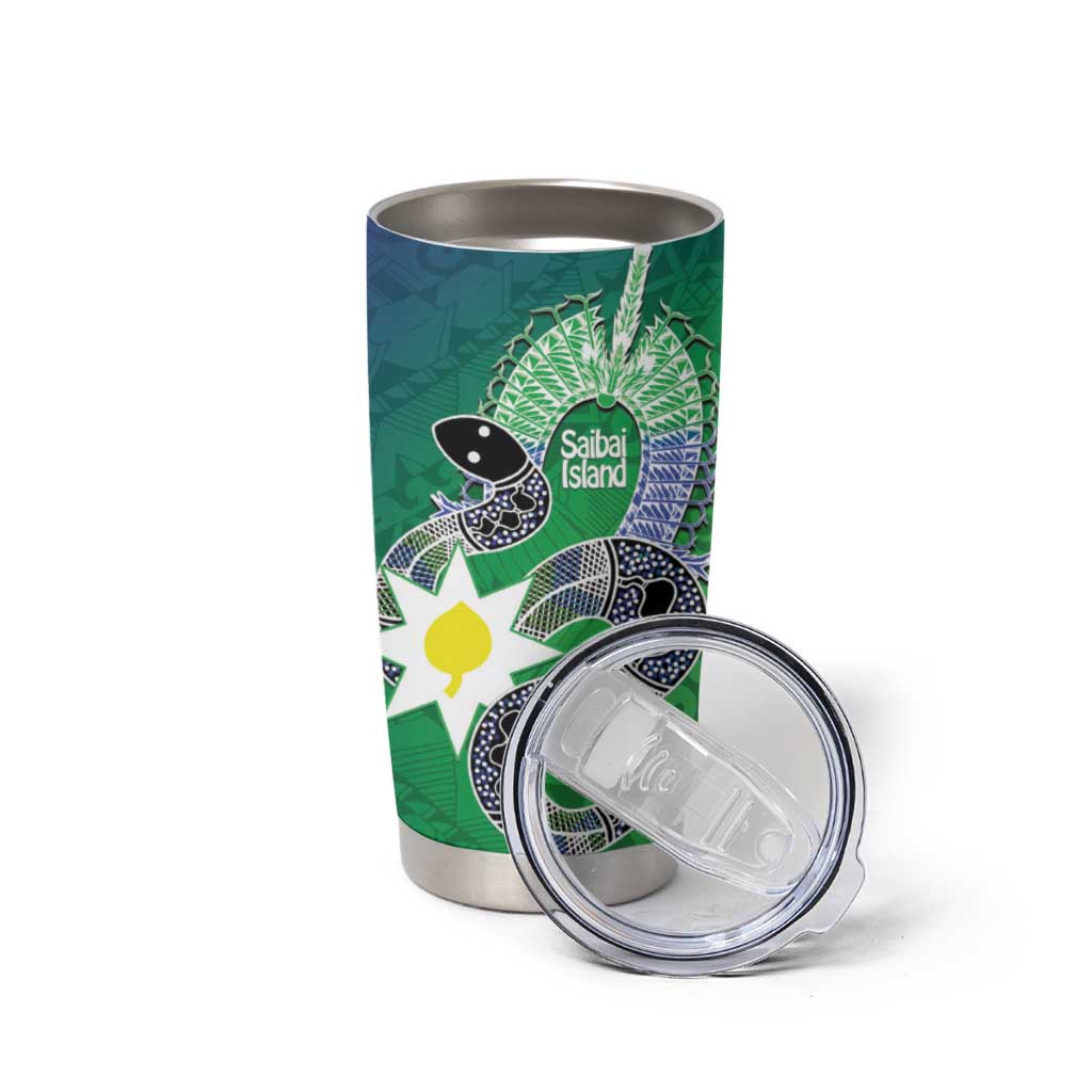 Australia Saibai Island Tumbler Cup Papuan Black Snake With Dhari