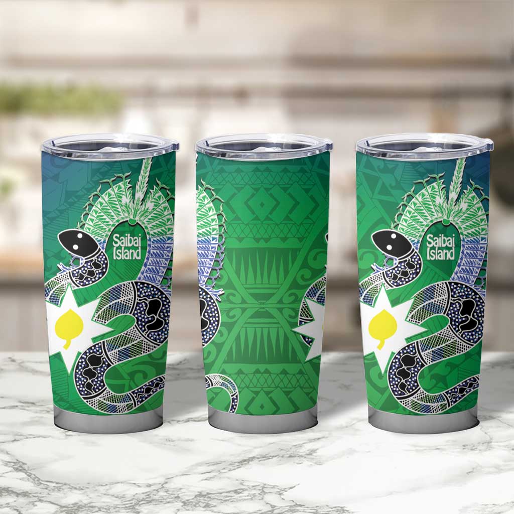 Australia Saibai Island Tumbler Cup Papuan Black Snake With Dhari